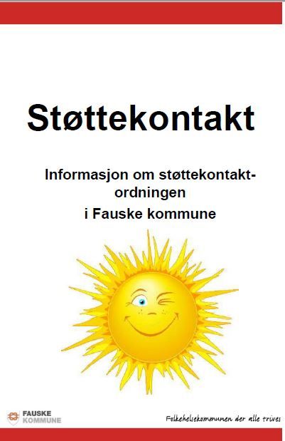 Støttekontakt brosjyre forside Støttekontakt brosjyre forside