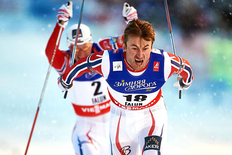 Hjernen kan overstyre smertesignalene, har forskere funnet i en ny studie. Her presser Petter Northug seg inn til sprintgull under VM i Falun. Foto: NordicFocus. Hjernen kan overstyre smertesignalene, har forskere funnet i en ny studie. Her presser Petter Northug seg selv inn til sprintgull under VM i Falun. Foto: NordicFocus.