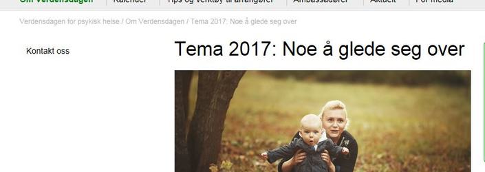 Verdensdagen for psykisk helse Verdensdagen for psykisk helse