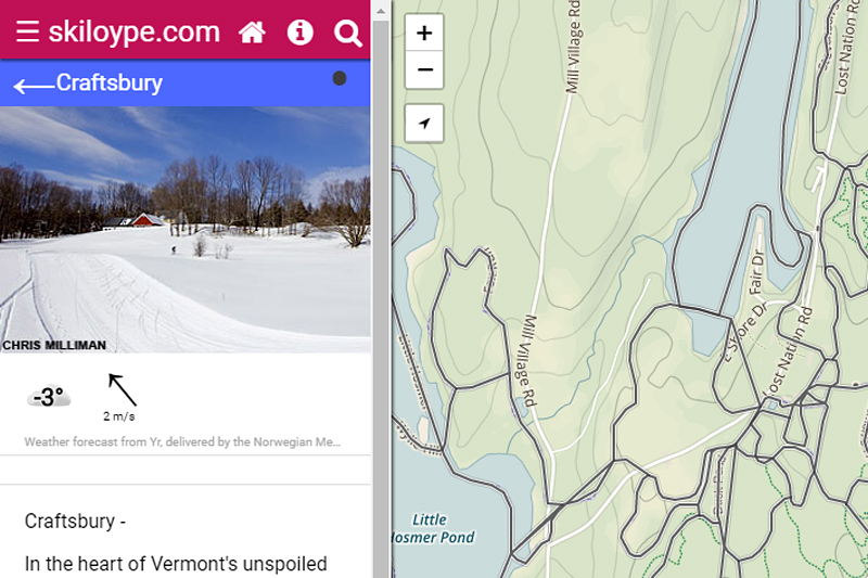 Løyper.net er gjennom nettsiden Skiloyper.com på plass i Craftsbury og USA. Grafikk: Løyper.net og Langrenn.com. Løyper.net er gjennom nettsiden Skiloyper.com på plass i Craftsbury og USA. Grafikk: Løyper.net og Langrenn.com.