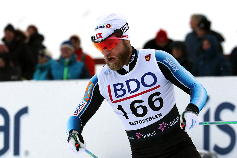 Martin Johnsrud Sundby på vei mot seier i den klassiske 15-kilometeren under Beitosprinten 2017. Foto: Erik Borg. Martin Johnsrud Sundby på vei mot seier i den klassiske 15-kilometeren under Beitosprinten 2017. Foto: Erik Borg.