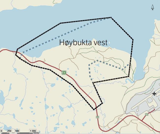 Ny planavgrensning Høybukta vest