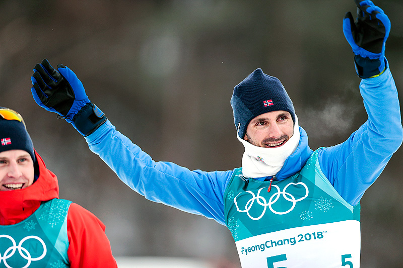 Hans Christer Holund (t.h.) og Simen Hegstad Krüger tok henholdsvis bronse og gull på skiathlon-øvelsen under OL i Pyeongchang 2018. Begge gutta hører hjemme i Lyn Ski. Foto: Modica/NordicFocus. Hans Christer Holund (t.h.) og Simen Hegstad Krüger tok henholdsvis bronse og gull på skiathlon-øvelsen under OL i Pyeongchang 2018. Begge gutta hører hjemme i Lyn Ski. Foto: Modica/NordicFocus.