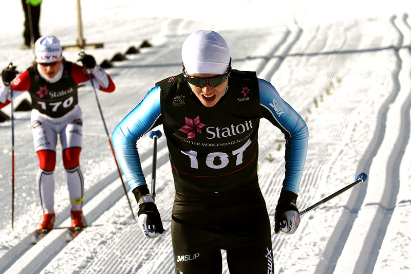 Martin Kirkeberg Mørk på vei mot gull på 10 km klassisk for klasse menn 17 år under Junior-NM i Steinkjer 2018. Foto: Erik Borg. Martin Kirkeberg Mørk på vei mot gull på 10 km klassisk for klasse menn 17 år under Junior-NM i Steinkjer 2018. Foto: Erik Borg.