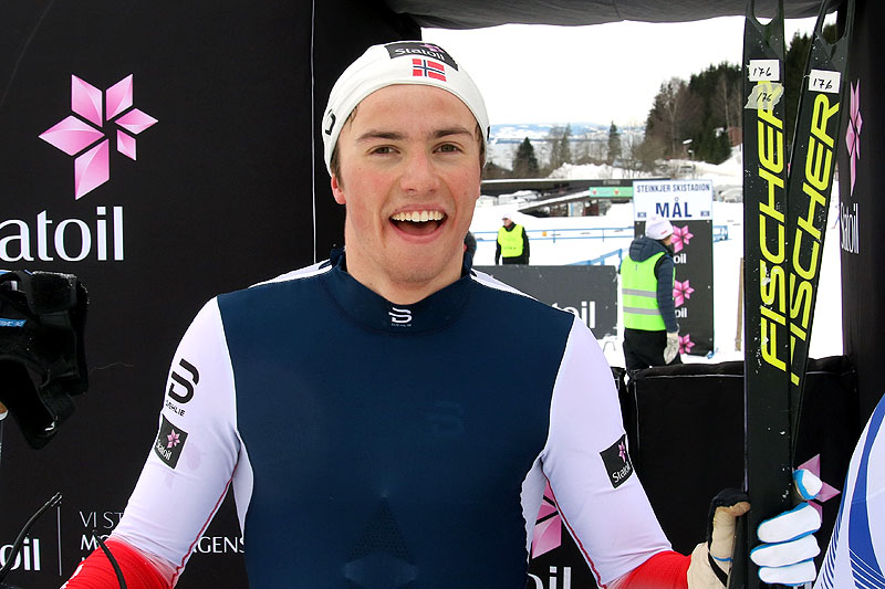 Håvard Moseby ble norgesmester på 10 km fri teknikk for klasse menn 19/20 år under Junior-NM i Steinkjer 2018. Foto: Erik Borg. Håvard Moseby ble norgesmester på 10 km fri teknikk for klasse menn 19/20 år under Junior-NM i Steinkjer 2018. Foto: Erik Borg.