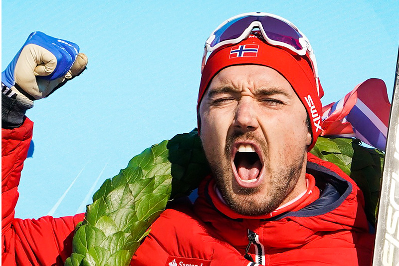 Andreas Nygaard jubler etter å ha vunnet Birken - Birkebeinerrennet 2018. Foto: Magnus Östh / Visma Ski Classics. Andreas Nygaard jubler etter å ha vunnet Birken - Birkebeinerrennet 2018. Foto: Magnus Östh / Visma Ski Classics.