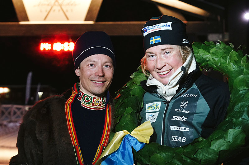 Emilia Lindstedt ble soleklar vinner i dameklassen av Nordenskiöldsloppet 2018. Hun hadde over 3 timers margin ned til neste løper. Foto: Magnus Östh/Red Bull Content Pool. Emilia Lindstedt ble soleklar vinner i dameklassen av Nordenskiöldsloppet 2018. Hun hadde over 3 timers margin ned til neste løper. Foto: Magnus Östh/Red Bull Content Pool.