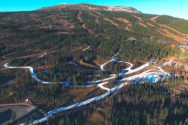 Slik så det ut like før åpningen av langrennssesongen i fjor. I år blir langrennsløypene lengre og av bedre kvalitet. Foto: Fredrik Otterstad/Trysil. Slik så det ut like før åpningen av langrennssesongen i fjor. I år blir langrennsløypene lengre og av bedre kvalitet. Foto: Fredrik Otterstad/Trysil.
