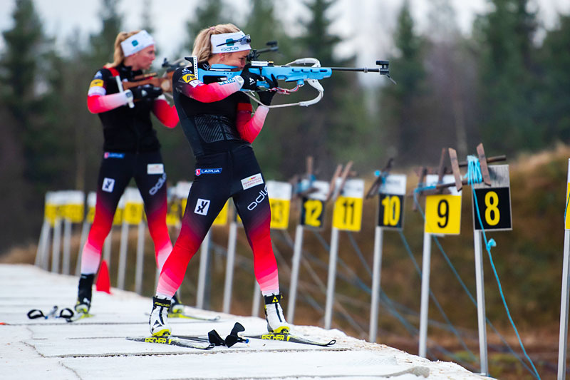 Tiril Eckhoff og resten av skiskytterlandslaget for både damer og herrer i trening på snø i Trysil tidlig i november 2018. Foto: Fredrik Otterstad/Destinasjon Trysil. Tiril Eckhoff og resten av skiskytterlandslaget for både damer og herrer i trening på snø i Trysil tidlig i november 2018. Foto: Fredrik Otterstad/Destinasjon Trysil.