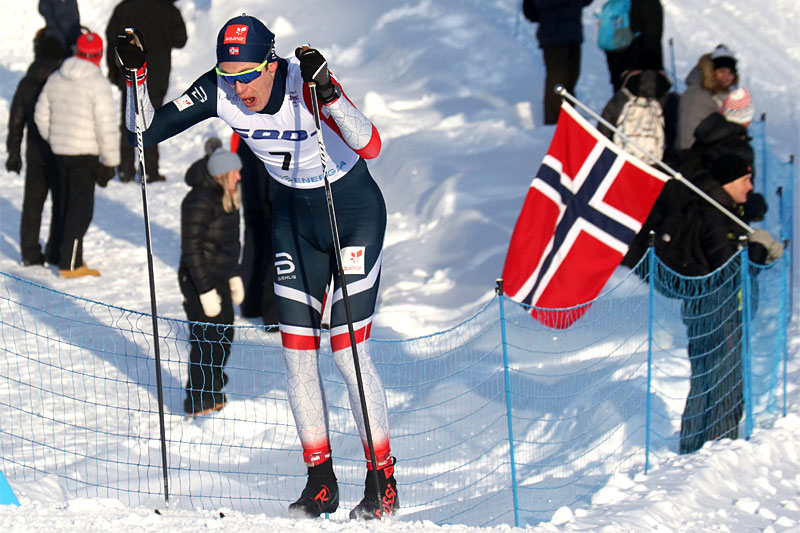 Håkon Skaanes i sprinten på Junior-VM 2019 i Lahti, hvor det hele endte med en solid VM-bronse. Foto: Erik Borg. Håkon Skaanes i sprinten på Junior-VM 2019 i Lahti, hvor det hele endte med en solid VM-bronse. Foto: Erik Borg.