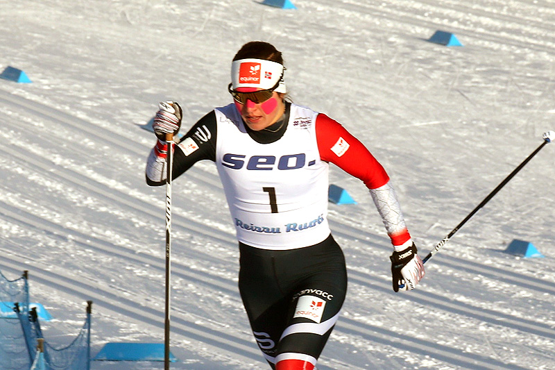 Tiril Udnes Weng på vei mot beste tid i damenes sprintprolog under U23-VM i Lahti 2019. Foto: Erik Borg. Tiril Udnes Weng på vei mot beste tid i damenes sprintprolog under U23-VM i Lahti 2019. Foto: Erik Borg.