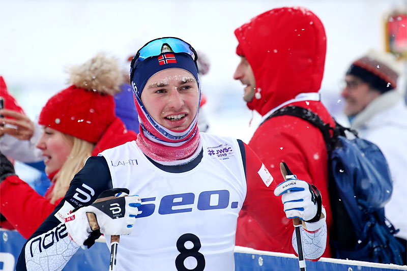 Thomas Bucher-Johannessen i den 30 km lange fellesstarten under U23-VM i Lahti 2019. Foto: Erik Borg. Thomas Bucher-Johannessen i den 30 km lange fellesstarten under U23-VM i Lahti 2019. Foto: Erik Borg.