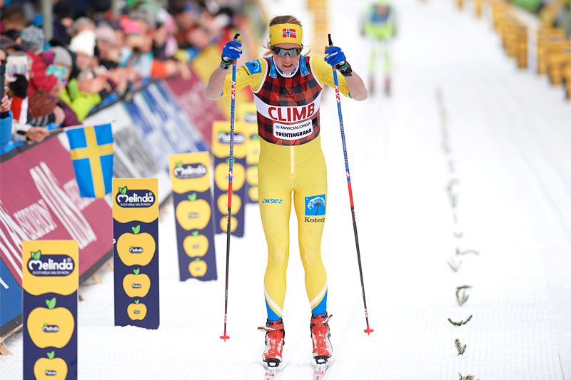 Astrid Øyre Slind ble beste norske løper i Marcialonga 2019 med sin 3. plass. Foto: Rauschendorfer/NordicFocus. Astrid Øyre Slind ble beste norske løper i Marcialonga 2019 med sin 3. plass. Foto: Rauschendorfer/NordicFocus.
