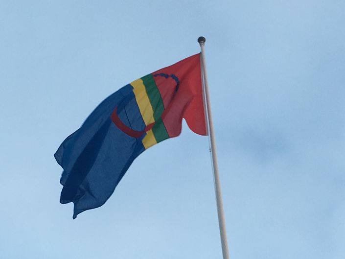 Samisk flagg - foto: Gull H. Pedersen Samisk flagg