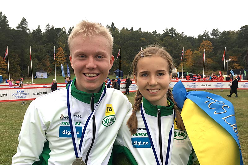 Søskenparet Martin og Emma Kirkeberg Mørk etter sine sterke prestasjoner i Lidingöloppet 2019 nå nylig. Foto: Privat. Søskenparet Martin og Emma Kirkeberg Mørk etter sine sterke prestasjoner i Lidingöloppet 2019 nå nylig. Foto: Privat.