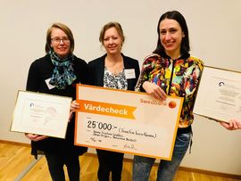 Jenny Yngvesson, Lina Bengtsson og Sanna Truelsen Lindåse. Foto: Carin Wrange