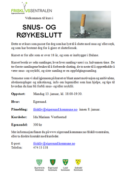 Snus- og røykeslutt bilde