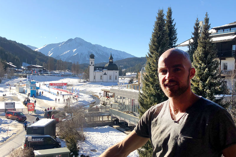Tord Asle Gjerdalen på plass i Seefeld i forbindelse med Kaiser Maximilian Lauf som inngår i Visma Ski Classics også i sesongen 2019-2020. Foto: Privat. Tord Asle Gjerdalen på plass i Seefeld i forbindelse med Kaiser Maximilian Lauf som inngår i Visma Ski Classics også i sesongen 2019-2020. Foto: Privat.