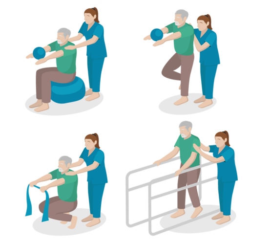 Fysioterapi - illustrasjonsbilde