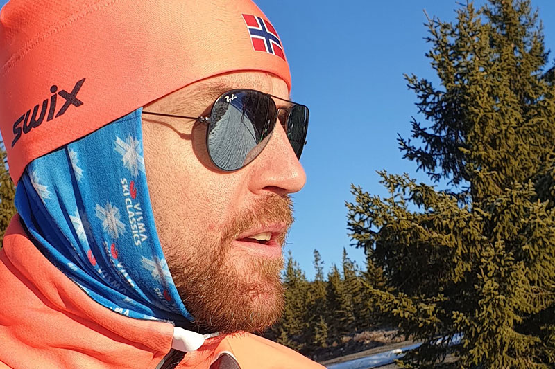 Tord Asle Gjerdalen i forbindelse med Visma Ski Classics-rennet Vasaloppet sesongen 2019-2020. Foto: Privat. Tord Asle Gjerdalen i forbindelse med Visma Ski Classics-rennet Vasaloppet sesongen 2019-2020. Foto: Privat.