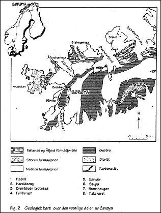 Geologisk kart over den vestlige del av Sørøya