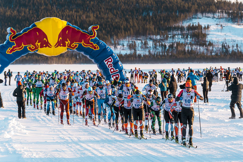 Andreas Nygaard leder an i feltet i en tidligere utgave av Red Bull Nordenskiöldsloppet. Foto: Magnus Östh / Red Bull Content Pool. Andreas Nygaard leder an i feltet i en tidligere utgave av Red Bull Nordenskiöldsloppet. Foto: Magnus Östh / Red Bull Content Pool.