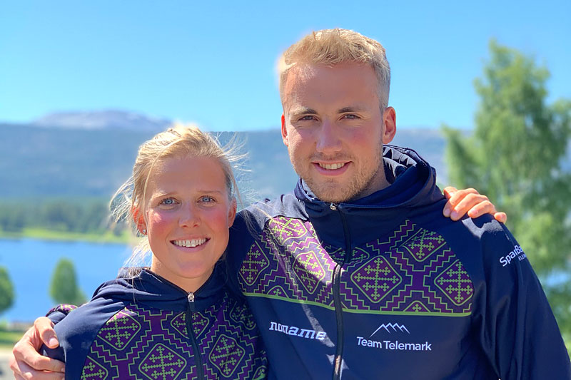 Kari Øyre Slind og Even Northug er to av mange solide navn i Team Telemark for sesongen 2020/2021. Teamfoto. Kari Øyre Slind og Even Northug er to av mange solide navn i Team Telemark for sesongen 2020/2021. Teamfoto.
