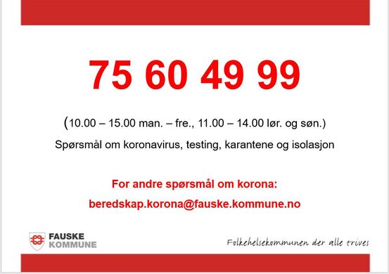 Koronatelefon - Fauske overtar fra Bodø