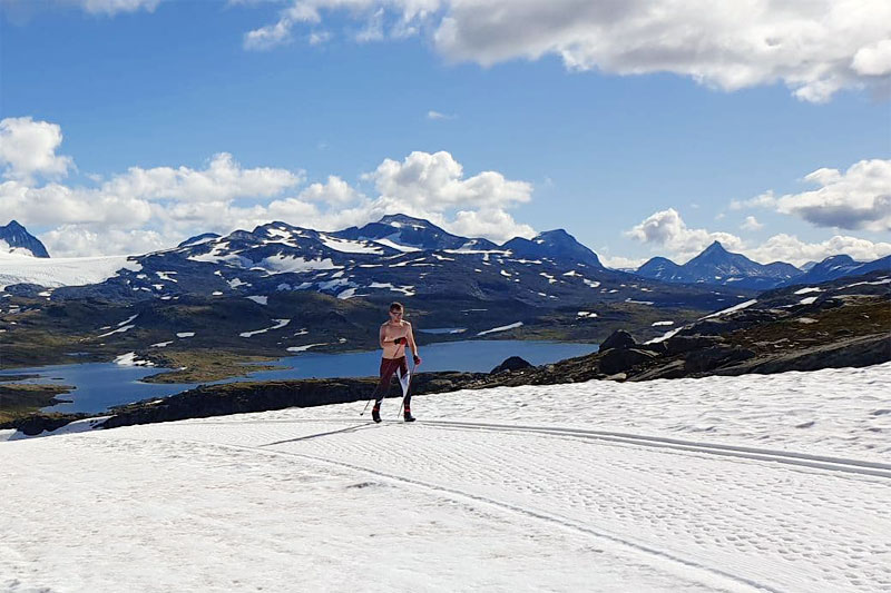 Slik ser det ut ved Sognefjellets Sommerskisenter ved inngangen til september 2020. Foto: Ove Nestvold / Sognefjellshytta. Slik ser det ut ved Sognefjellets Sommerskisenter ved inngangen til september 2020. Foto: Ove Nestvold / Sognefjellshytta.