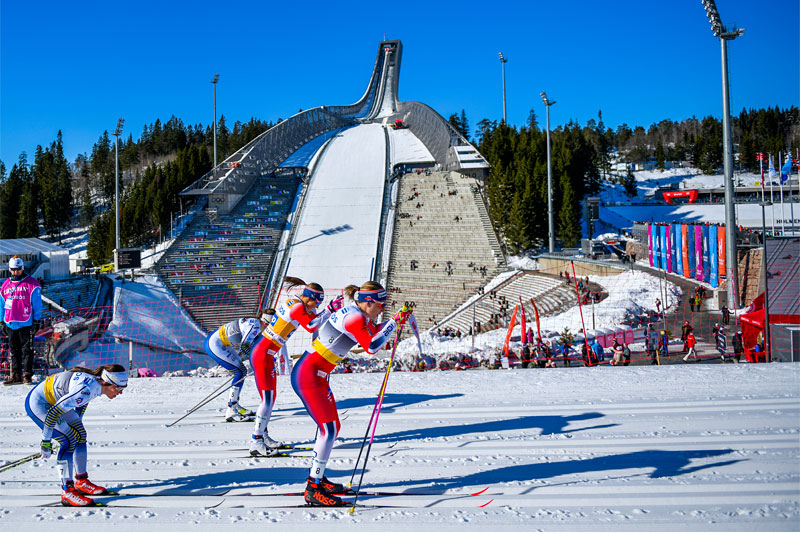 Astrid Uhrenholdt Jacobsen, Ingvild Flugstad Østberg og Charlotte Kalla under verdenscupen i Oslo og Holmenkollen. Foto: Thibaut/NordicFocus. Astrid Uhrenholdt Jacobsen, Ingvild Flugstad Østberg og Charlotte Kalla under verdenscupen i Oslo og Holmenkollen. Foto: Thibaut/NordicFocus.