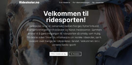 Skjermdump av nettsiden ridekoler.no.