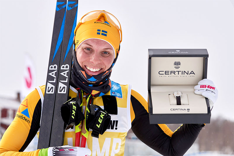 Lina Korsgren vant Visma Ski Classics sammenlagt for sesongen 2020/2021. Foto: Magnus Östh/Visma Ski Classics/NordicFocus. Lina Korsgren vant Visma Ski Classics sammenlagt for sesongen 2020/2021. Foto: Magnus Östh/Visma Ski Classics/NordicFocus.