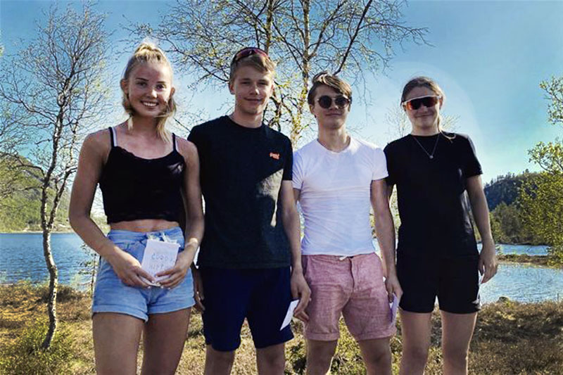 Her et knippe gode skiløpere som tidligere har vært med på HSG-U. Fra venstre: Ingerid Vadder, Mathias Holbæk, Johannes Lønnestad Flaaten og Tuva Lislevand. Foto: Hovden Skigymnas. Her et knippe gode skiløpere som tidligere har vært med på HSG-U. Fra venstre: Ingerid Vadder, Mathias Holbæk, Johannes Lønnestad Flaaten og Tuva Lislevand. Foto: Hovden Skigymnas.