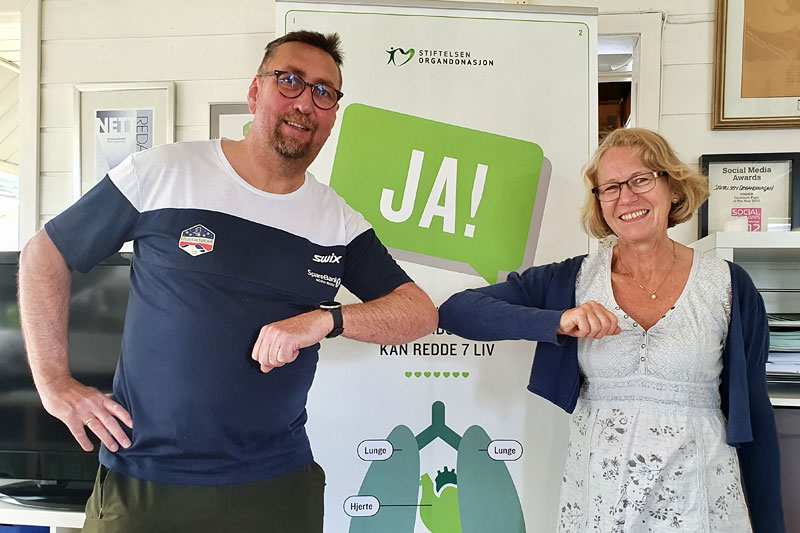 Ivar Hovland, daglig leder i Reistadløpet sammen med Hege Lundin Kuhle, som er daglig leder for Stiftelsen Organdonasjon. Foto: Aleksander Sekowski, Stiftelsen Organdonasjon. Ivar Hovland, daglig leder i Reistadløpet sammen med Hege Lundin Kuhle, som er daglig leder for Stiftelsen Organdonasjon. Foto: Aleksander Sekowski, Stiftelsen Organdonasjon.