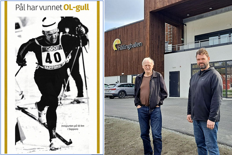Pål Tyldum og kunstneren Errol Fyrileiv, opprinnelig fra Namsos. Han har laget statuene av Åge Aleksandersen og Nils Arne Eggen. Det garanterer et godt resultat! Til venstre Pål i karakteristisk stil i innspurten på 5-mila i Sapporo-OL 1972. Pål Tyldum og kunstneren Errol Fyrileiv, opprinnelig fra Namsos. Han har laget statuene av Åge Aleksandersen og Nils Arne Eggen. Det garanterer et godt resultat! Til venstre Pål i karakteristisk stil i innspurten på 5-mila i Sapporo-OL 1972.