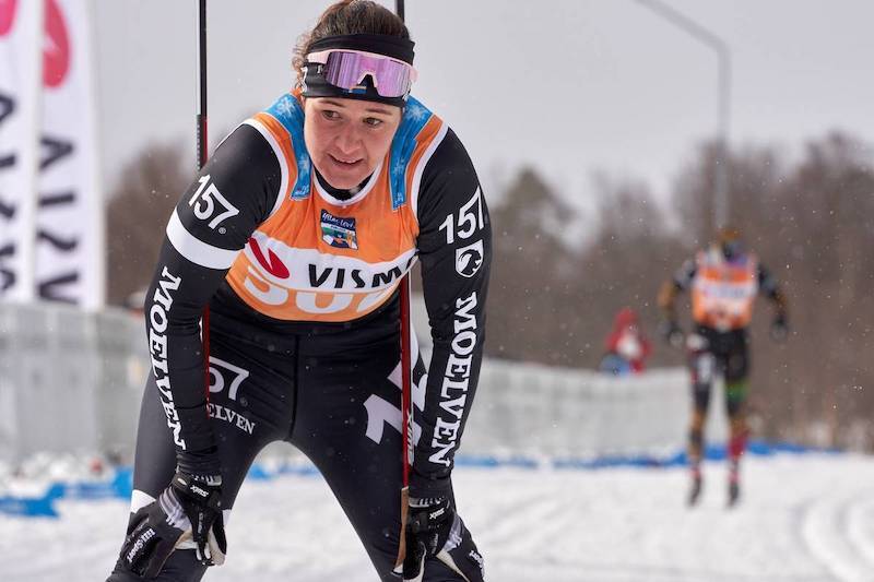 Britta Johansson Norgren fikk knapt gått skirenn hadde så vondt i føttene etter frostskadene fra La Diagonela i januar at hun knapt kunne gå på ski igjen før i mars. Foto: Visma Ski Classics/Magnus Östh Britta Johansson Norgren fikk knapt gått skirenn hadde så vondt i føttene etter frostskadene fra La Diagonela i januar at hun knapt kunne gå på ski igjen før i mars. Foto: Visma Ski Classics/Magnus Östh
