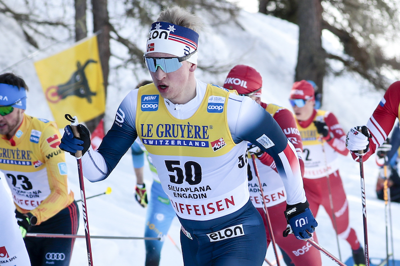 Jon Rolf Skamo Hope, her fra verdenscupdebuten i Engadin i Sveits i vinter. Foto: Modica/Nordic Focus Jon Rolf Skamo Hope, her fra verdenscupdebuten i Engadin i Sveits i vinter. Foto: Modica/Nordic Focus