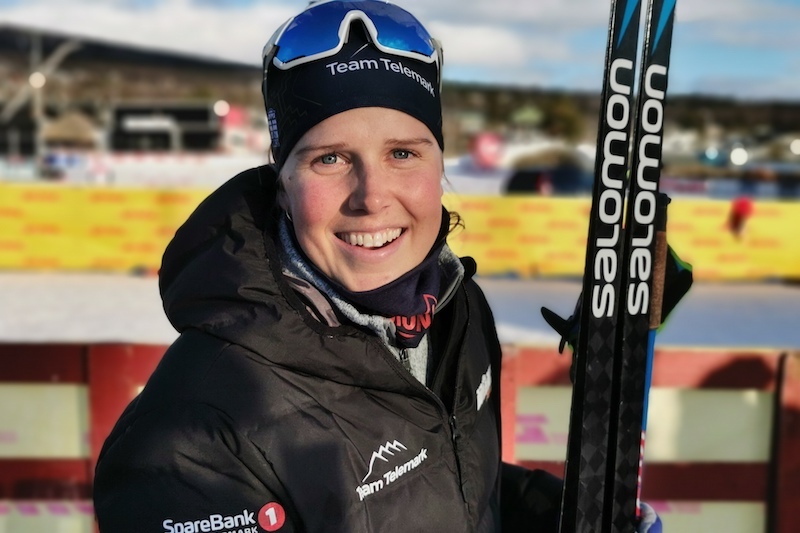 Kari Øyre Slind etter målgang på 10km fristil på Beitostølen søndag. Foto: Roy Myrland/Langsveien.no Kari Øyre Slind etter målgang på 10km fristil på Beitostølen søndag. Foto: Roy Myrland/Langsveien.no