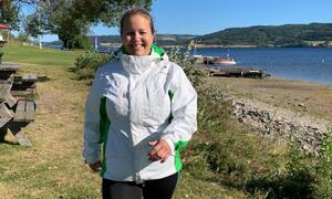 Martine ved Frisklivssentralen (Foto: Jevnaker kommune)