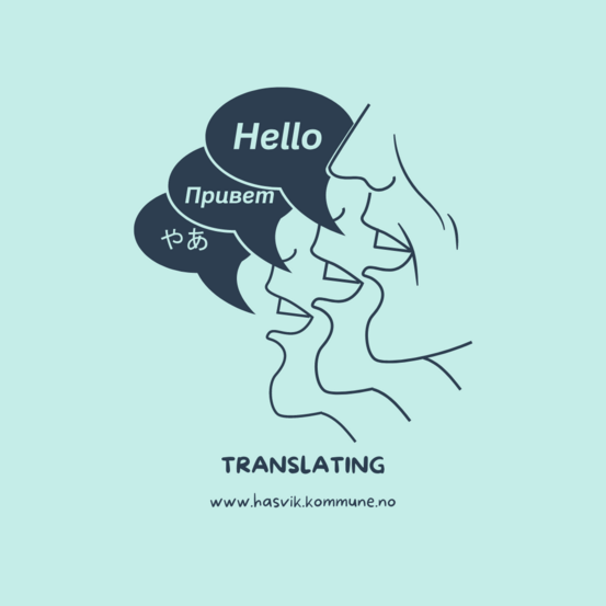 Illustration multiple people saying hello in different languages