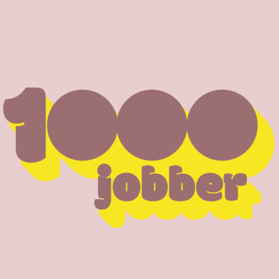 1000 jobber logo med utvidet bakgrunn