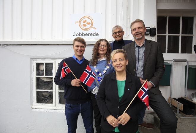 Bilde av de som deltok på lanseringen av Jobberede.