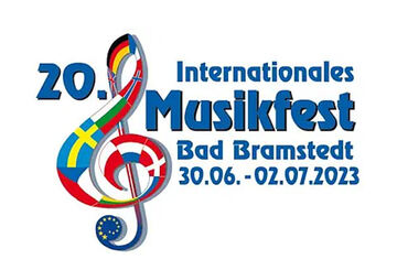 Logo Musikfest Bad Bramstedt 2023. Illustrasjon.