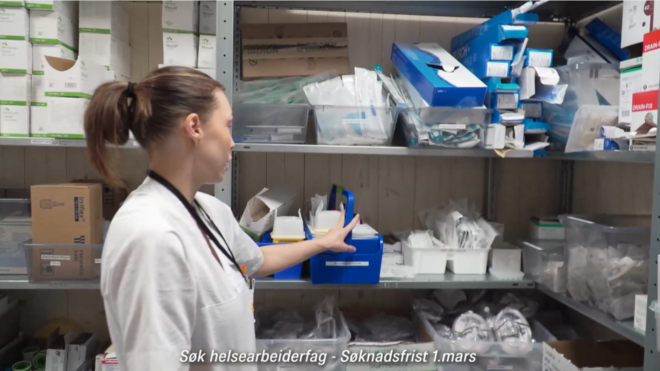 utklipp fra informasjonsfilm om helsefagarbeider - Rettigheter: Vest-Finnmark tverrfaglige opplæringskontor