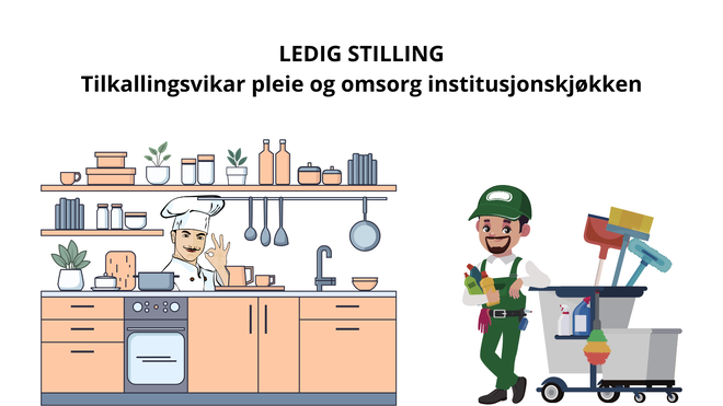 illustrasjon av ledig stilling kjøkken og kokk