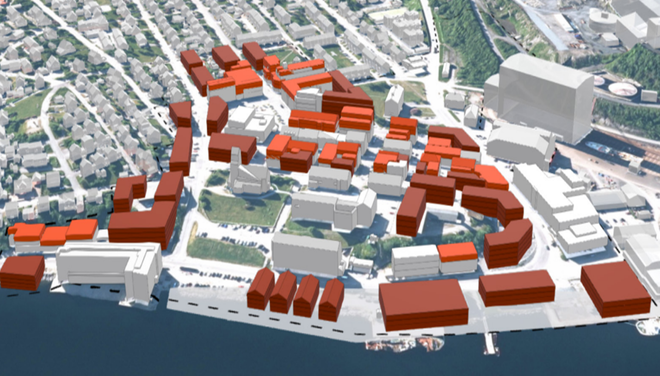 Illustrasjonsfoto for byutvikling av Kirkenes sentrum og strandpromenaden