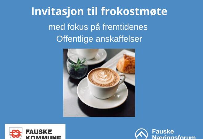 Plakat frokostmøte. bilde av en kaffekopp