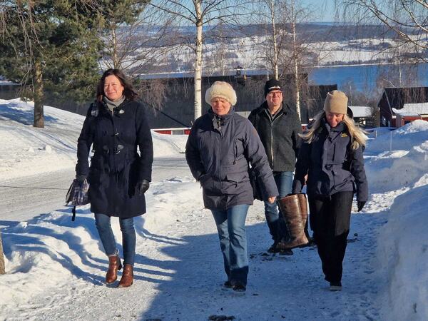 Sirpa Puusaari (KPEDU), Evija Lie (NHS),  Kristian Autio (KPEDU), Ulricka Backan (Wången). Prosjektleder ved NHS, Gunn Elisabeth Skullerud, ble ikke med på bildet ettersom hun stod bak kamera.