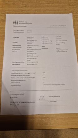 Trekningsrapport fra Lotteritilsynet
