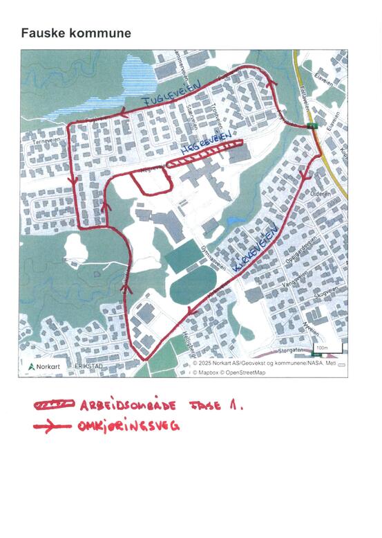 Kart over det nye trafikkmønsteret